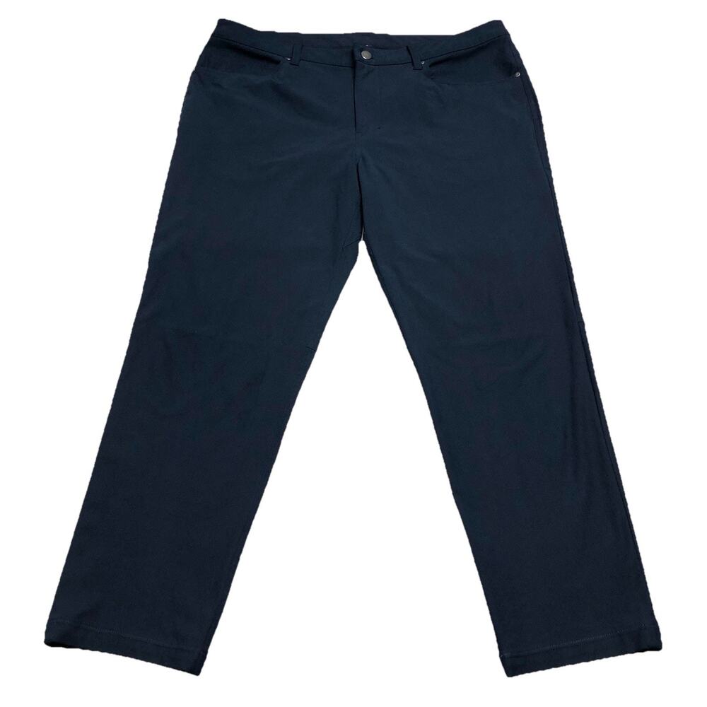 Lululemon ABC Pants Mens 36x27 Blue Chino Classic Straight Stretch Logo LM5552S